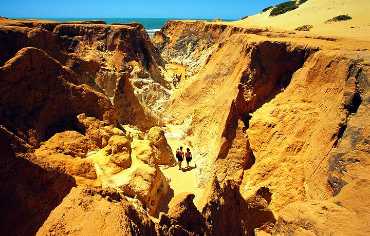 Parte interna das falésias - Praia Morro Branco