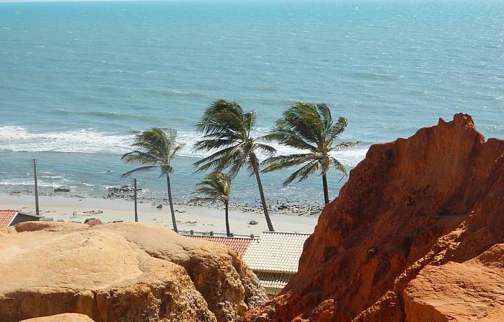 Parte interna das falésias - Praia Morro Branco