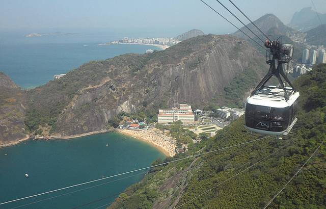 Bondinho do Po de Acar Rodeado de Lindas Praias