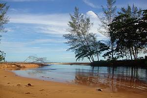 Águas Mansas: Saída da lagoa para a praia<br>