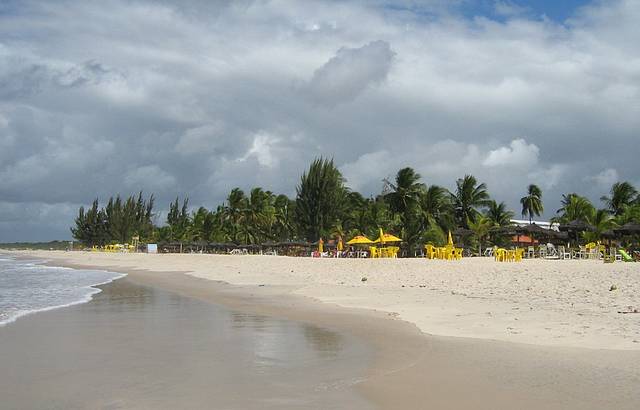 A praia no ms de Julho