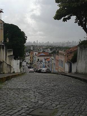 Ladeira de Olinda com Recife ao fundo