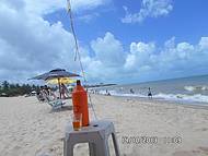 Curtindo a praia de Tamba,bem tranquila.