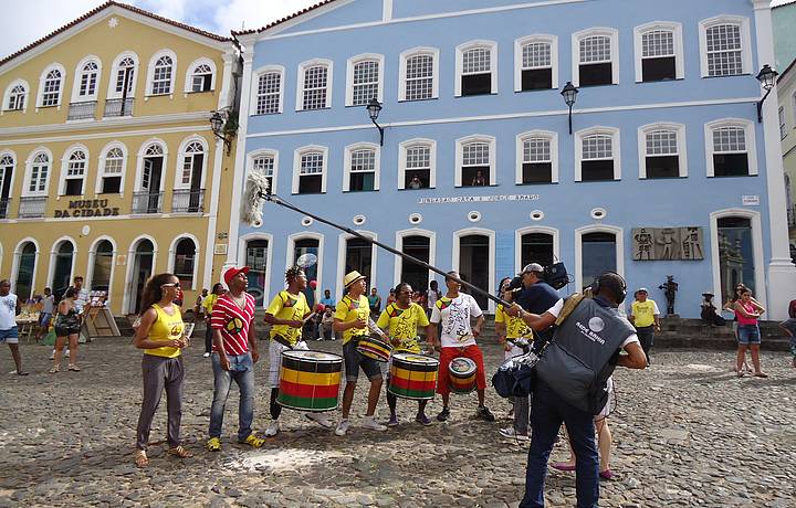 Gravao do Olodum no Pelourinho