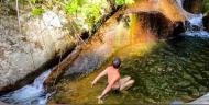 Escorrega da cachoeira do Tobog  famoso na regio