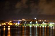 Vista da Ponte a noite com o Convento desde a Ilha do Frade em Vitria