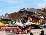 O colorido das barracas em Canoa Quebrada!