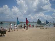 Jangadas em Porto de Galinhas