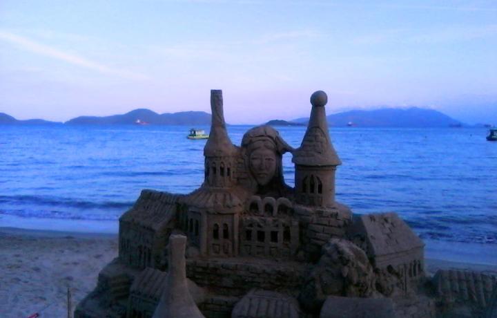 Escultura de areia.