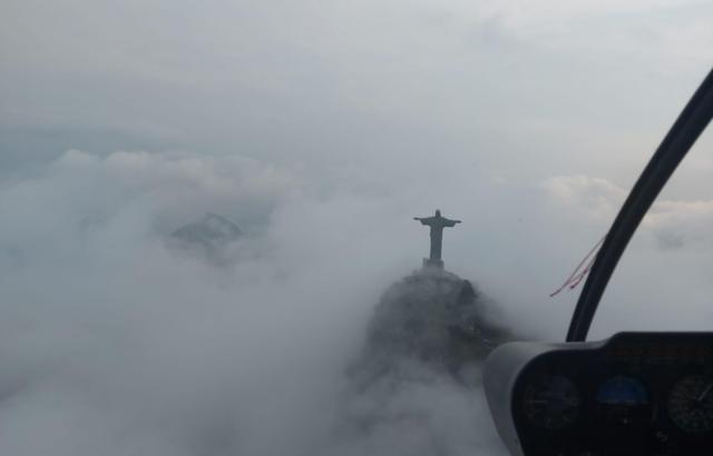 Cristo Redentor visto do Vo de Helicptero