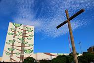 Vista da Praa da Catedral em Cascavel, PR