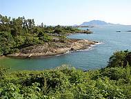 Praia da Costa (parte de trs do Morro do Moreno com vista para Vitria