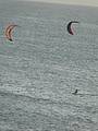 Kitesurf na praia de Jeri no fim da tarde
