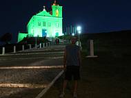 Igreja de Nossa Senhora de Nazaré com iluminação noturna