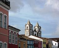 Detalhe da riqussima arquitetura do Pelourinho em Salvador