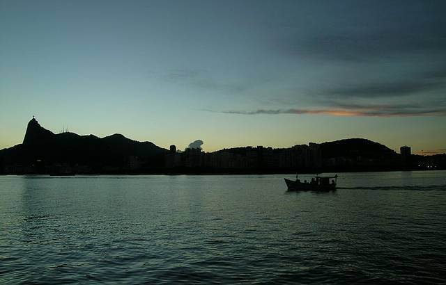 Vista da mureta da Urca ao cair da tarde