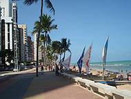 Praia de Boa Viagem possui uma grande extenso, com um timo calado.