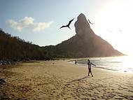 Um belo pr do sol em Noronha. 