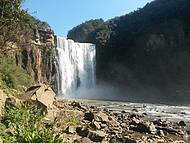 Vista inferior da cachoeira